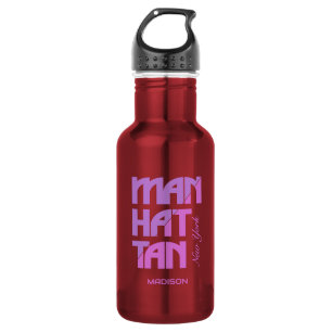 Custom Name Manhattan New York 532 Ml Water Bottle