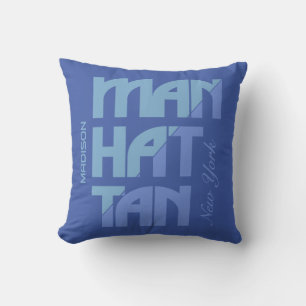 Custom Name Manhattan New York Cushion