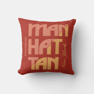 Custom Name Manhattan New York Cushion