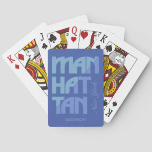 Custom Name Manhattan New York Playing Cards