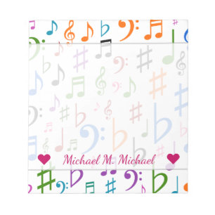 Custom Name; Many Colourful Music Notes and Symbol