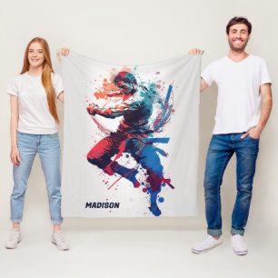 Custom Name Martial Arts Fleece Blanket