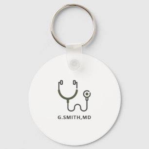 Custom Name Medical Stethoscope Doctor Nurse Key Ring