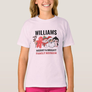 Custom Name Merry And Bright Family Reunion T-Shirt