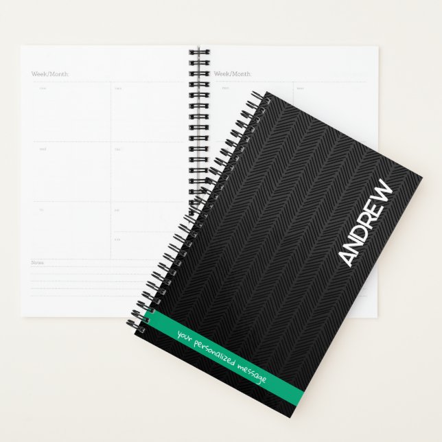 Custom Name & Message Personalised Modern  Planner (Display)