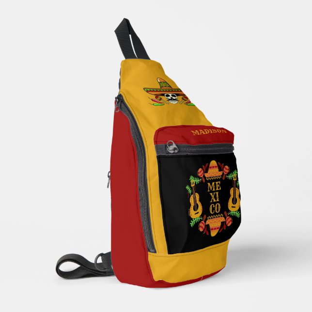 Custom Name Mexico Sling Bag (Left Corner)