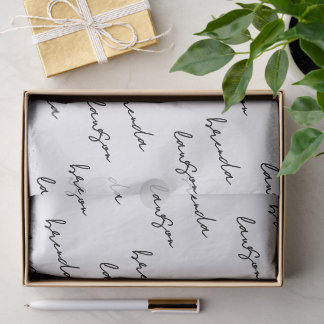 Custom Name Minimal Script Small Business Wrapping Tissue Paper