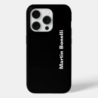 Custom Name Minimalist Modern Black White