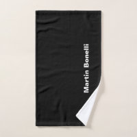Custom Name Minimalist Modern Black White