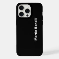 Custom Name Minimalist Modern Black White