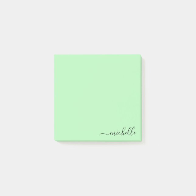 Custom Name Minimalist Personalised Pastel Colour Post-it Notes (Front)