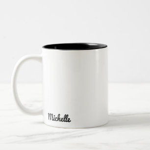 Custom Name Minimalist Two-Tone Coffee Mug