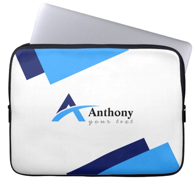 CUSTOM NAME MODERN  LAPTOP SLEEVE (Front)