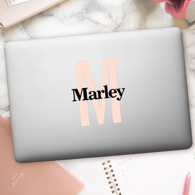 Custom Name Modern Monogram Logo Laptop (Creator Uploaded)
