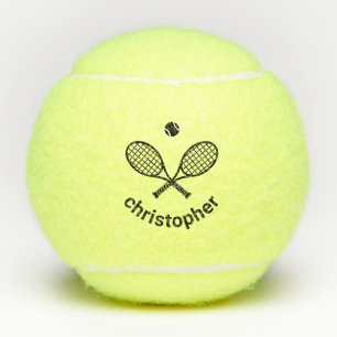 Custom Name Modern Personalised Tennis Balls