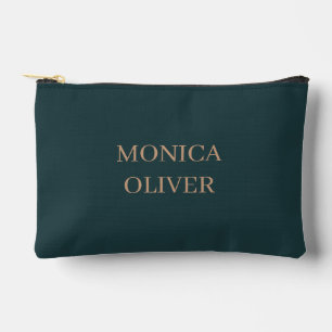 Custom name modern professional minimalist accessory pouch