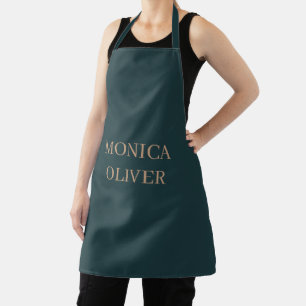 Custom name modern professional minimalist apron