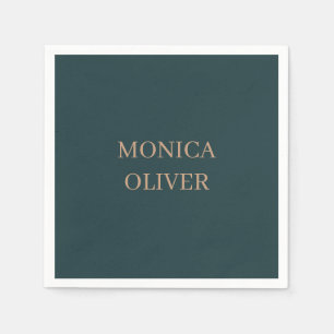 Custom name modern professional minimalist napkin