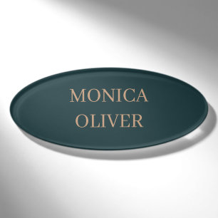 Custom name modern professional minimalist tag