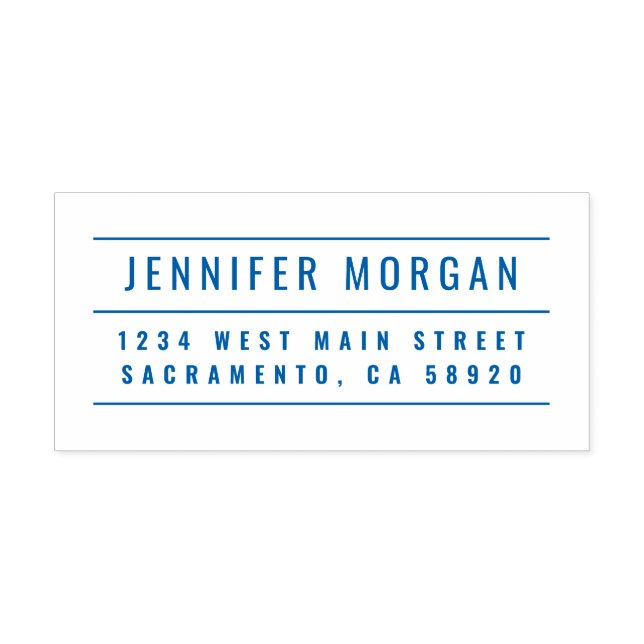 Custom Name Modern Return Address Self-inking Stamp (Design)