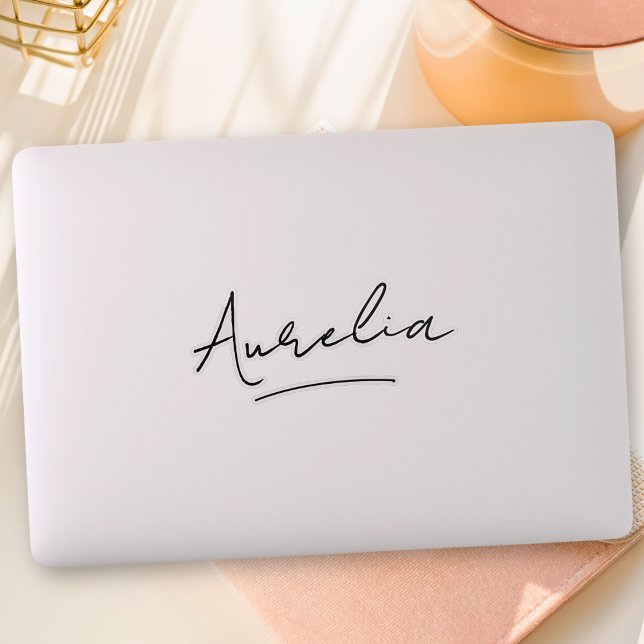 Custom Name Modern Script Signature Logo Laptop (Creator Uploaded)
