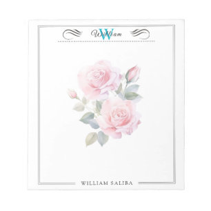 Custom Name & Monogram 5.5" x 6" Notepad – 40 Page