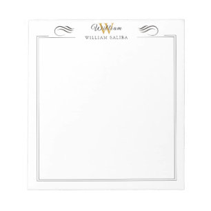 Custom Name & Monogram 5.5" x 6" Notepad – 40 Page