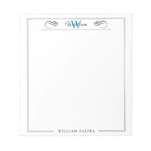 Custom Name & Monogram 5.5" x 6" Notepad – 40 Page