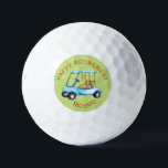 Custom Name Monogram Cart  Golf Balls<br><div class="desc">Something special for the gentleman who has retired OR change the message and it becomes a birthday / father's day / or any other type of gift. Any design questions just send an email to charmdesignstudio@rcn.com and we'll be glad to help. BTW, there are matching items and a head cover....</div>