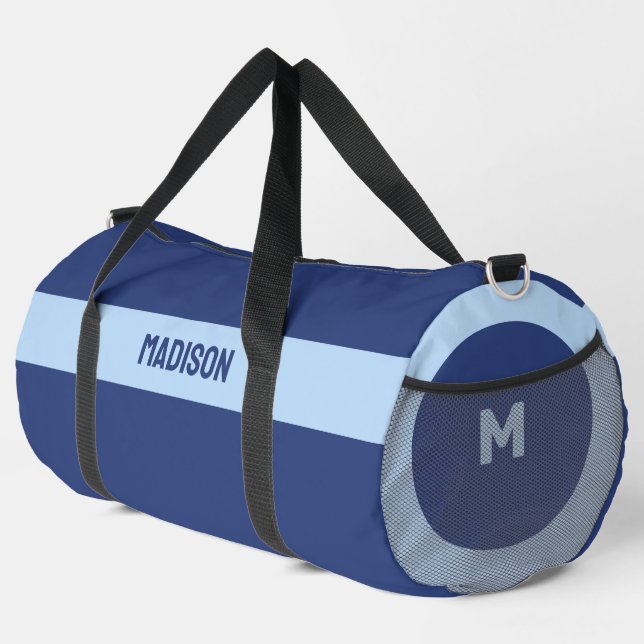 Custom Name & Monogram Duffle Bag (Right Corner)