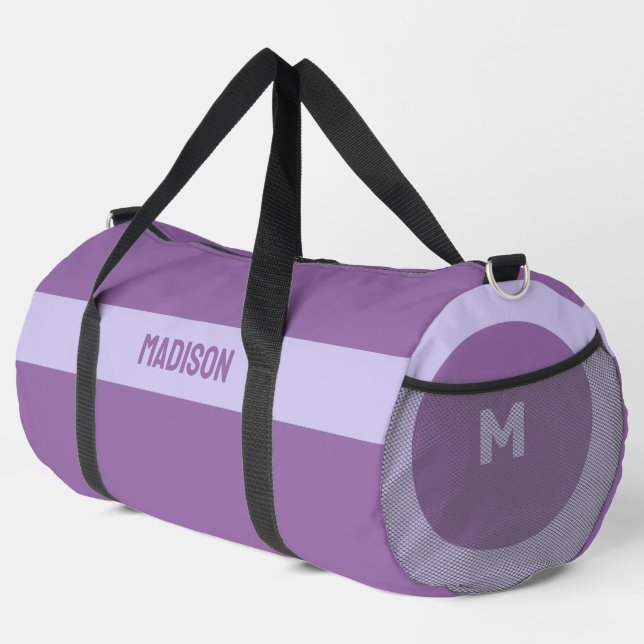 Custom Name & Monogram Duffle Bag (Right Corner)