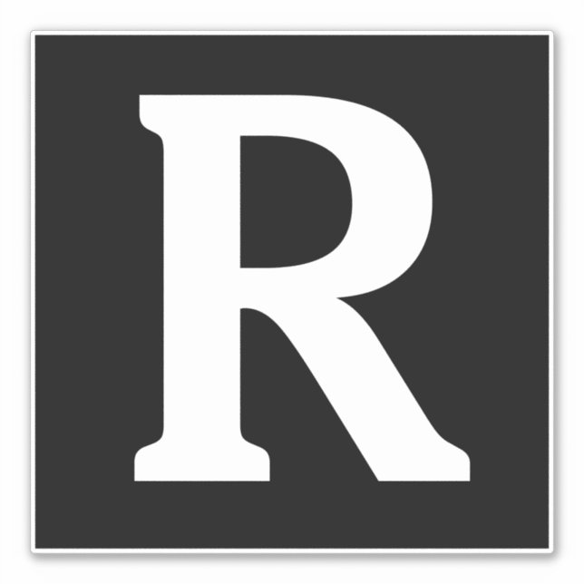 Custom Name Monogram Initials Black White (Front)