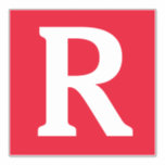 Custom Name Monogram Initials Red White Bold<br><div class="desc">Printed with monogram initial (which you can edit,  change and personalise) in bold font. Design available in all sizes,  just choose the right size that you need.</div>