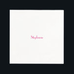 Custom Name Monogram Template Pink White 2023 Napkin<br><div class="desc">Designed with text template for monogram name and elegant two tone background in pink and white,  this is great for occasions like weddings,  bridal shower,  birthdays,  anniversary,  Christmas,  holidays etc. You may change the background colour as you wish.</div>