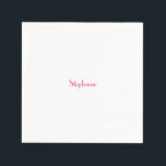 Custom Name Monogram Template Pink White 2023 Napkin<br><div class="desc">Designed with text template for monogram name and elegant two tone background in pink and white,  this is great for occasions like weddings,  bridal shower,  birthdays,  anniversary,  Christmas,  holidays etc. You may change the background colour as you wish.</div>