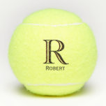 Custom Name Monogram Tennis Ball<br><div class="desc">UNIQUE LAYERING OF THE MONOGRAM -- look closely and you will see three colours, which gives it the feeling of depth. Personalised additionally with the first name. Special idea for a gift or you might just enjoy for yourself! If you have any design questions or a special request, please send...</div>