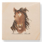 Custom Name, Monogram, Text Watercolor Horse