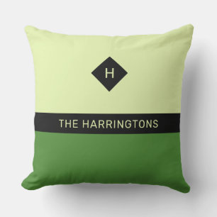 Custom name & monogram throw pillow