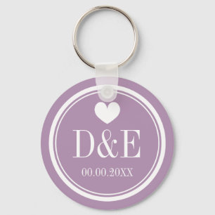 Custom name monogram wedding party favour keychain