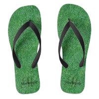 Custom Name Monogram Zen Green Grass Nature