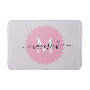 Custom Name Monogrammed Bathroom Mat