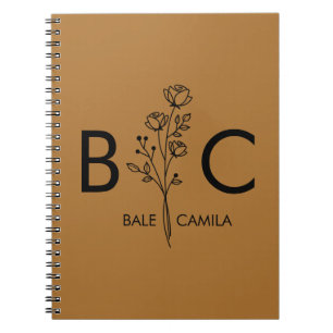 Custom name Monogrammed  Portfolio, Personalised  Notebook