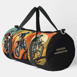 Custom Name Motocross Duffle Bag
