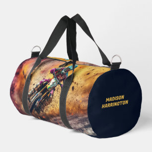 Custom Name Motocross Duffle Bag