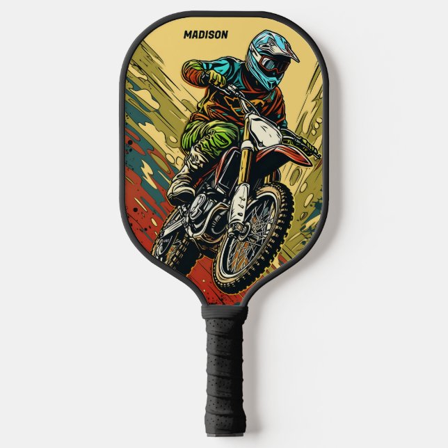 Custom Name Motocross Pickleball Paddle (Front)