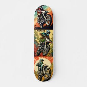 Custom Name Motocross Skateboard