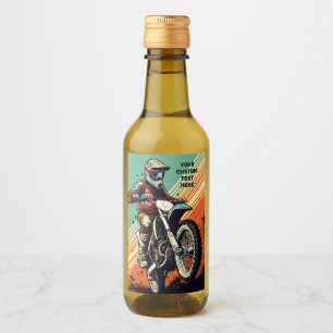 Custom Name Motocross Wine Label