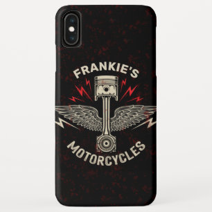 Custom NAME Motorcycle Piston Wings Biker Garage Case-Mate iPhone Case
