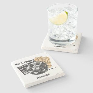 Custom Name Movie Stone Coaster