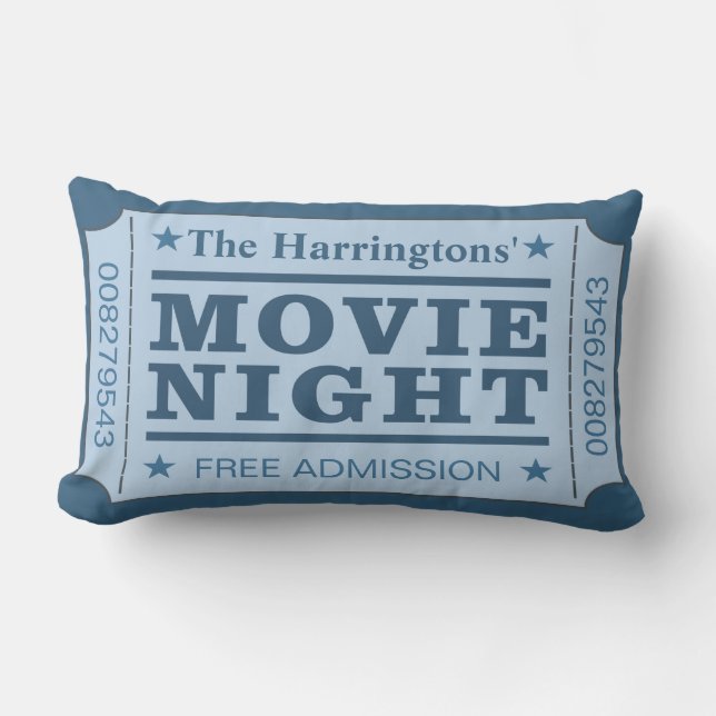 Custom Name “Movie Ticket” throw pillows (Front)